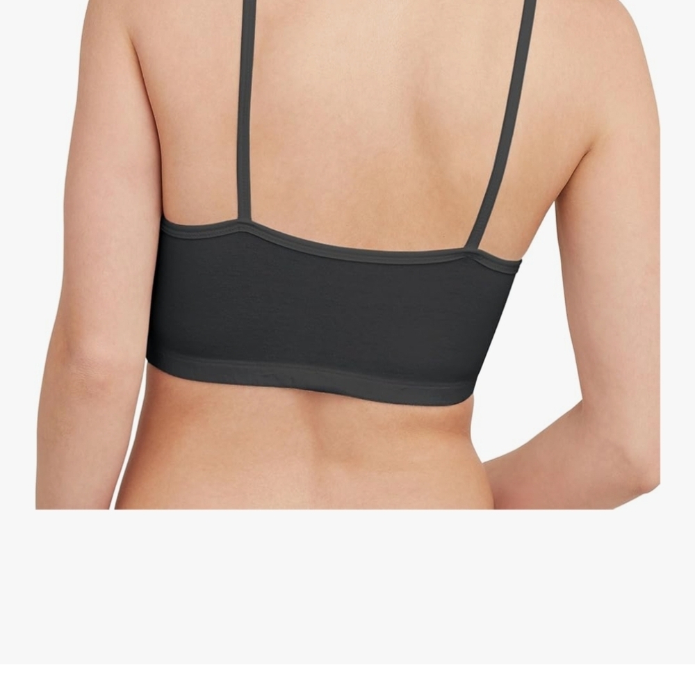 Hanes 3-Pack Seamless Crop Sports Bras in Pink, Lavender, and Black - Picture 3 of 5
